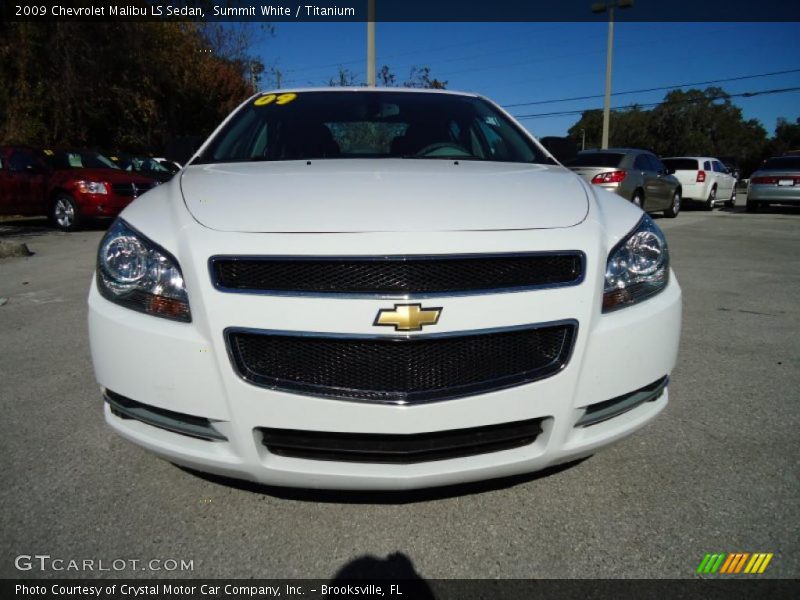 Summit White / Titanium 2009 Chevrolet Malibu LS Sedan