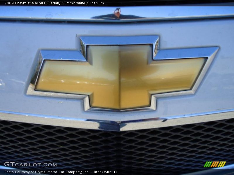 Summit White / Titanium 2009 Chevrolet Malibu LS Sedan