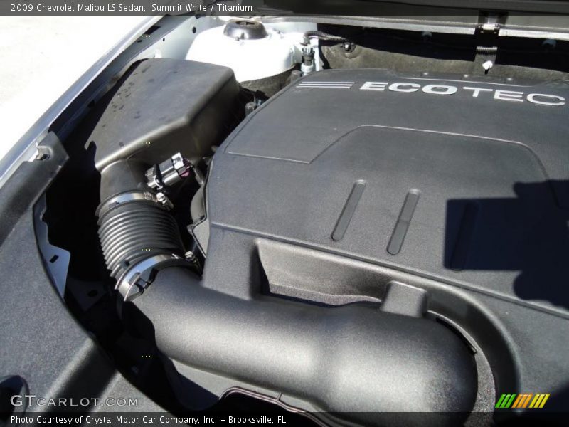 Summit White / Titanium 2009 Chevrolet Malibu LS Sedan