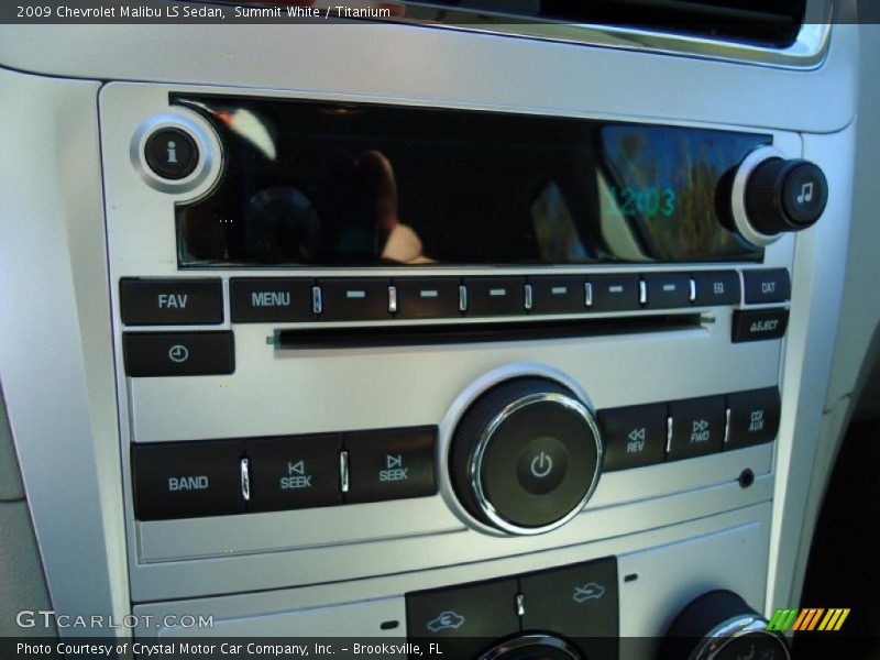 Summit White / Titanium 2009 Chevrolet Malibu LS Sedan
