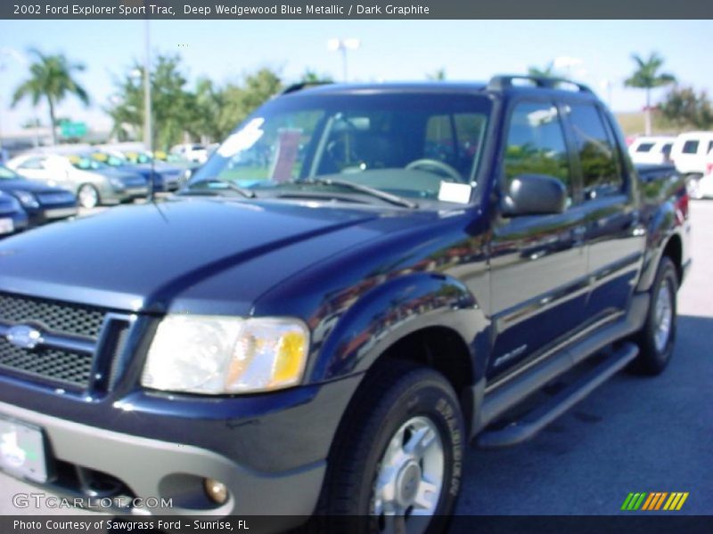 Deep Wedgewood Blue Metallic / Dark Graphite 2002 Ford Explorer Sport Trac