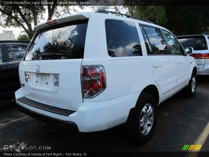 Taffeta White / Saddle 2008 Honda Pilot Value Package