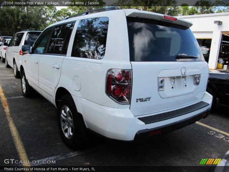 Taffeta White / Saddle 2008 Honda Pilot Value Package