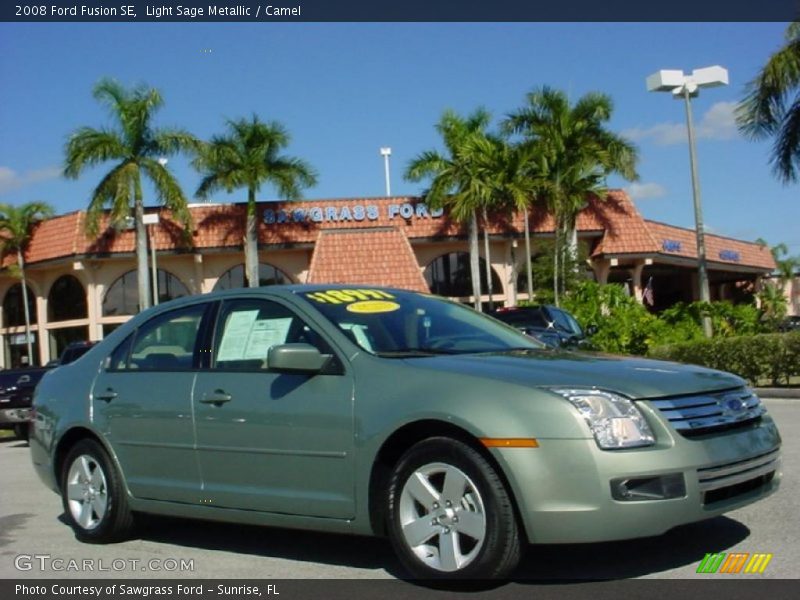 Light Sage Metallic / Camel 2008 Ford Fusion SE