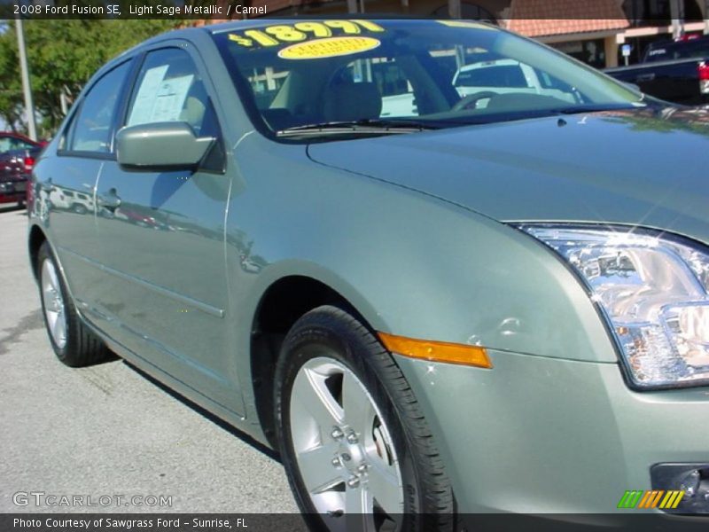 Light Sage Metallic / Camel 2008 Ford Fusion SE
