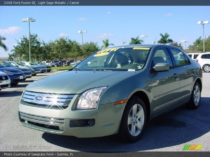 Light Sage Metallic / Camel 2008 Ford Fusion SE