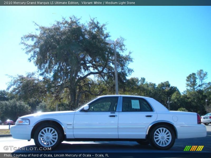 Vibrant White / Medium Light Stone 2010 Mercury Grand Marquis LS Ultimate Edition