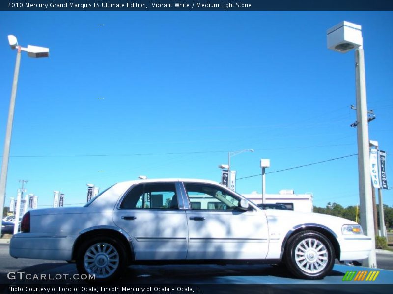 Vibrant White / Medium Light Stone 2010 Mercury Grand Marquis LS Ultimate Edition