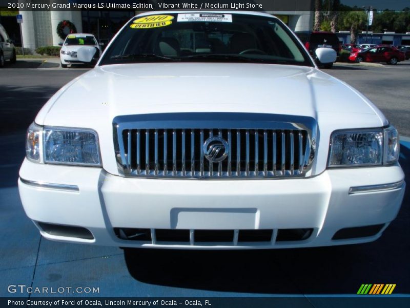 Vibrant White / Medium Light Stone 2010 Mercury Grand Marquis LS Ultimate Edition