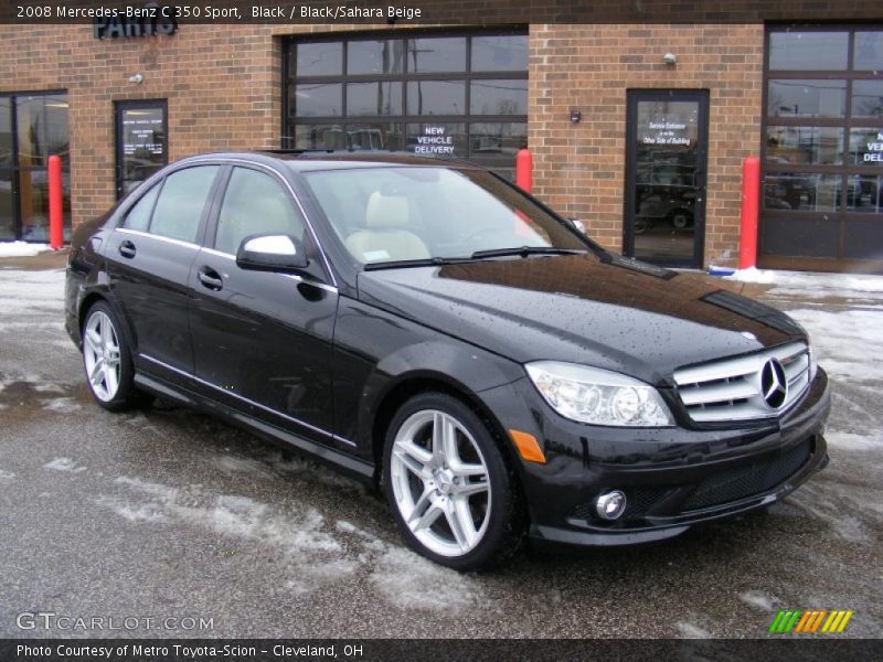 Black / Black/Sahara Beige 2008 Mercedes-Benz C 350 Sport