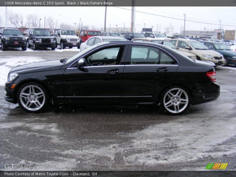 Black / Black/Sahara Beige 2008 Mercedes-Benz C 350 Sport