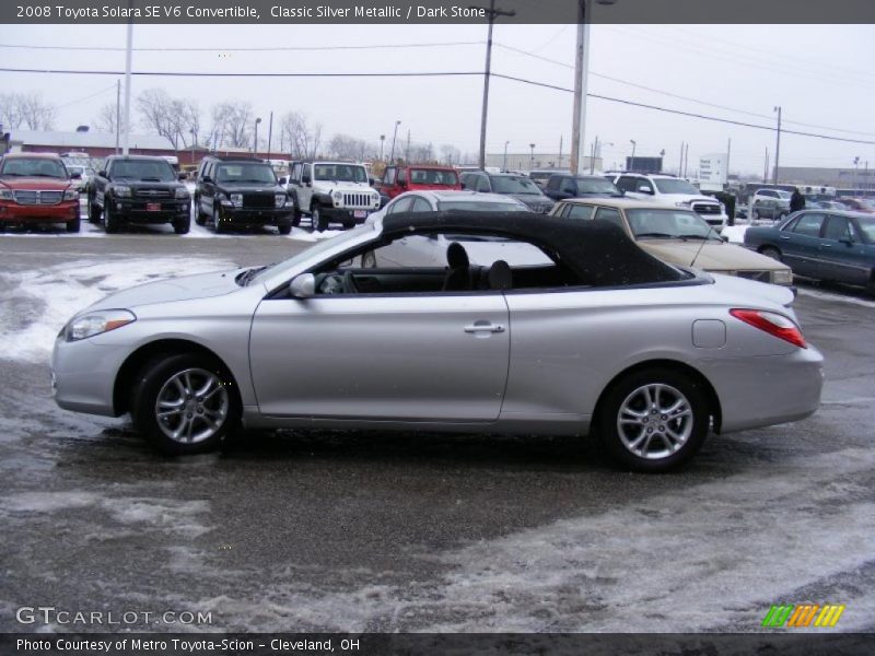 Classic Silver Metallic / Dark Stone 2008 Toyota Solara SE V6 Convertible