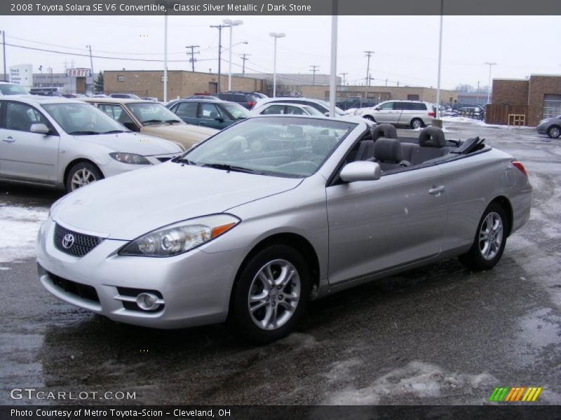 Classic Silver Metallic / Dark Stone 2008 Toyota Solara SE V6 Convertible