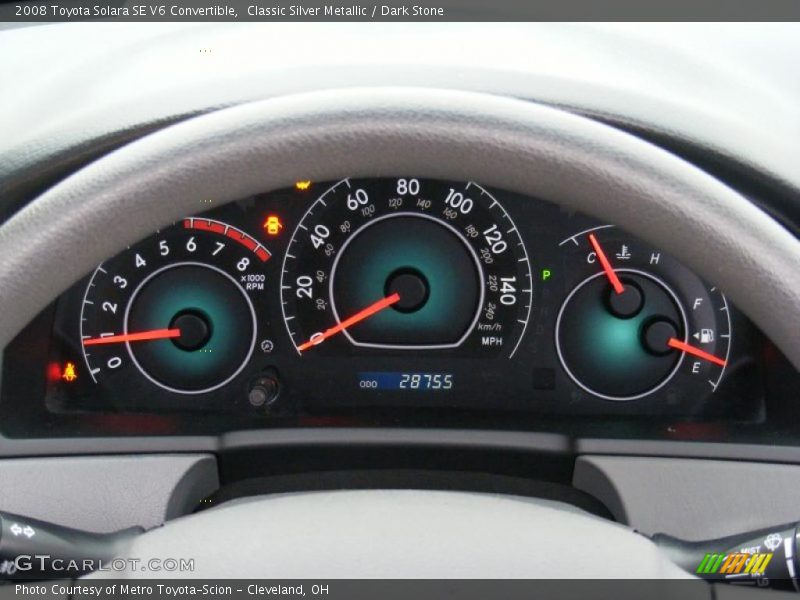 Classic Silver Metallic / Dark Stone 2008 Toyota Solara SE V6 Convertible