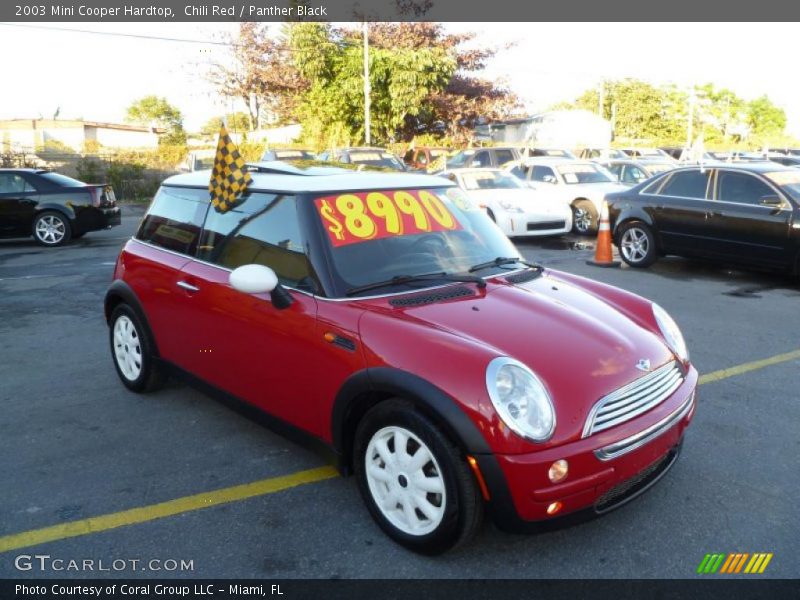 Chili Red / Panther Black 2003 Mini Cooper Hardtop