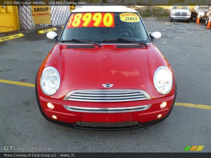 Chili Red / Panther Black 2003 Mini Cooper Hardtop