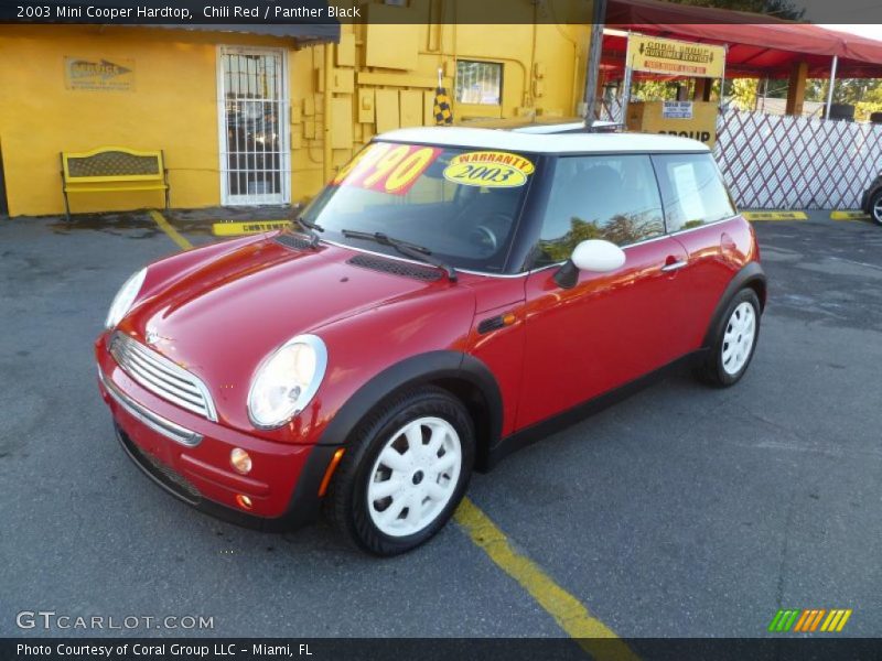 Chili Red / Panther Black 2003 Mini Cooper Hardtop
