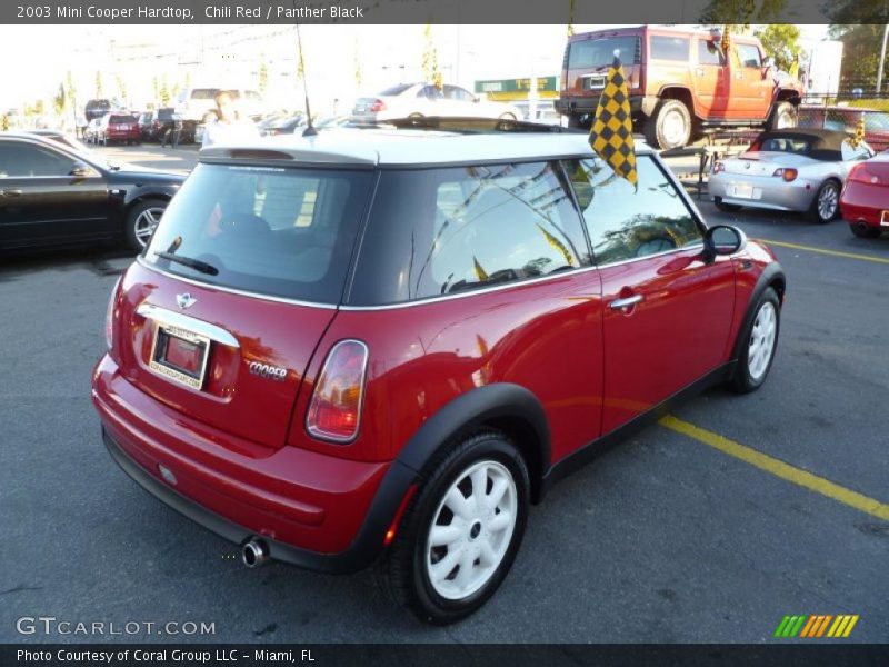 Chili Red / Panther Black 2003 Mini Cooper Hardtop