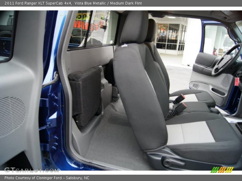 Vista Blue Metallic / Medium Dark Flint 2011 Ford Ranger XLT SuperCab 4x4