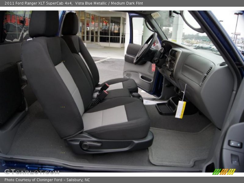 Vista Blue Metallic / Medium Dark Flint 2011 Ford Ranger XLT SuperCab 4x4