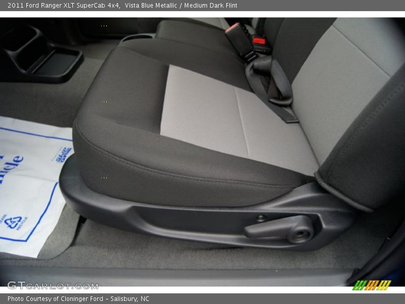Vista Blue Metallic / Medium Dark Flint 2011 Ford Ranger XLT SuperCab 4x4