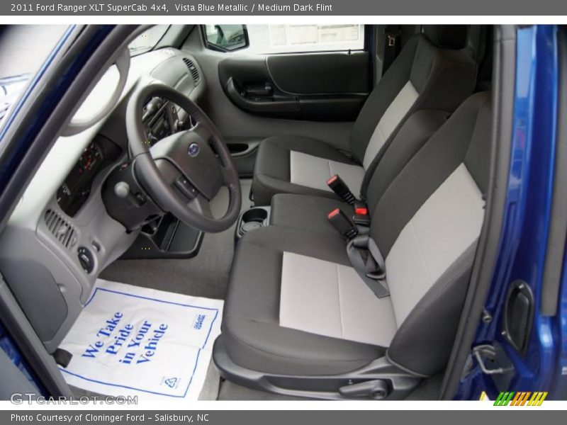 Vista Blue Metallic / Medium Dark Flint 2011 Ford Ranger XLT SuperCab 4x4