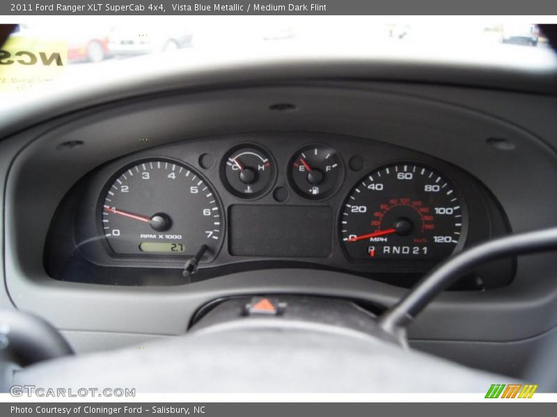 Vista Blue Metallic / Medium Dark Flint 2011 Ford Ranger XLT SuperCab 4x4