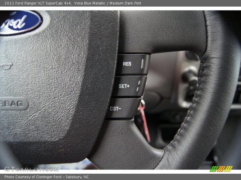 Vista Blue Metallic / Medium Dark Flint 2011 Ford Ranger XLT SuperCab 4x4