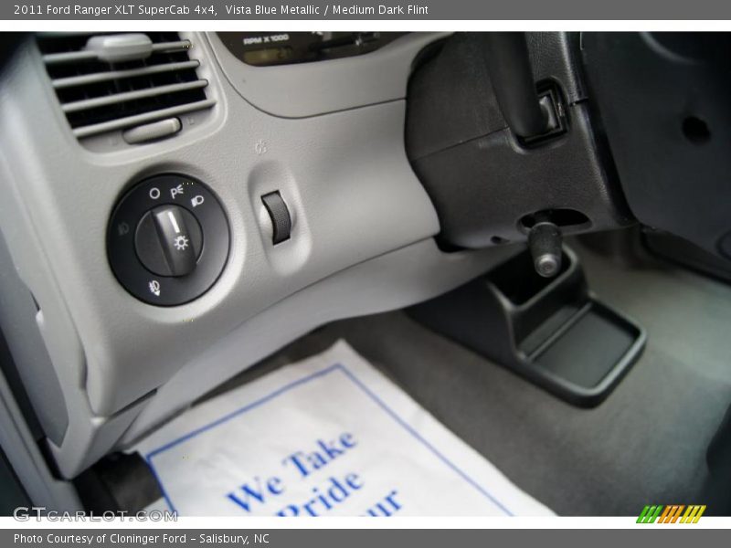 Vista Blue Metallic / Medium Dark Flint 2011 Ford Ranger XLT SuperCab 4x4