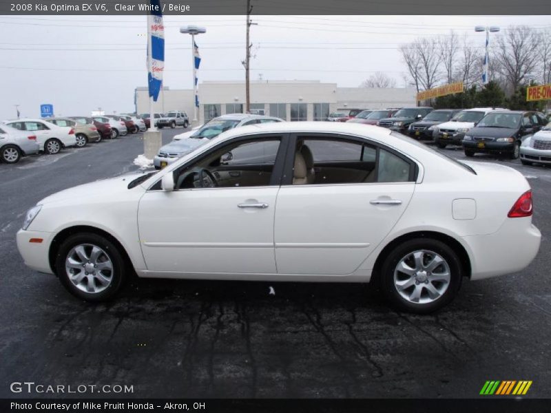 Clear White / Beige 2008 Kia Optima EX V6