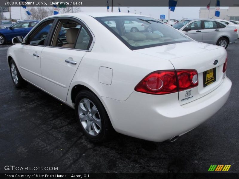 Clear White / Beige 2008 Kia Optima EX V6