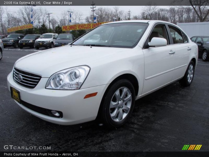 Clear White / Beige 2008 Kia Optima EX V6