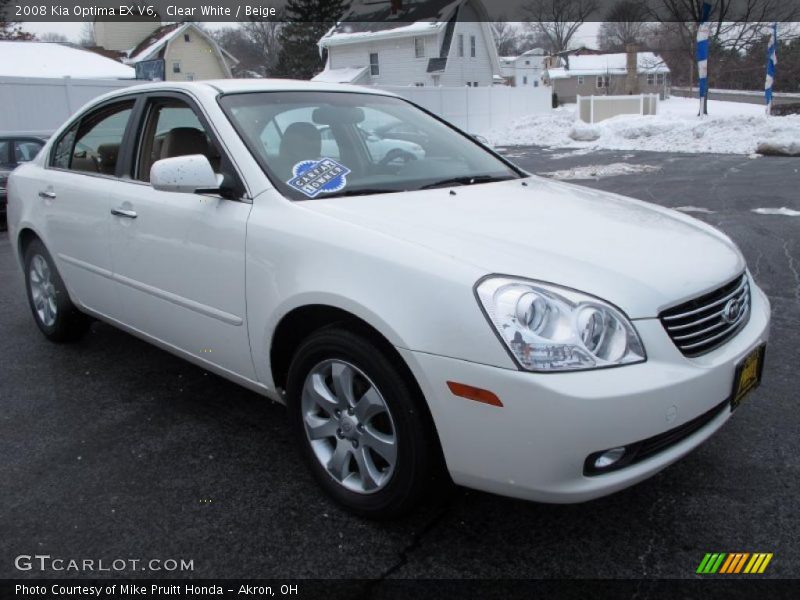 Clear White / Beige 2008 Kia Optima EX V6