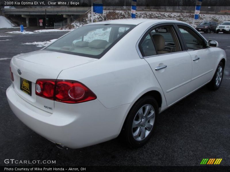 Clear White / Beige 2008 Kia Optima EX V6