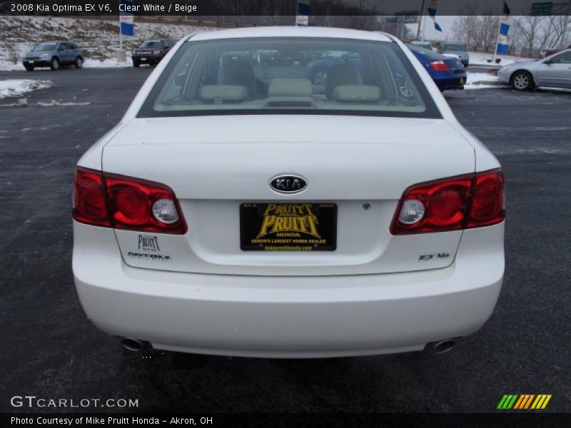 Clear White / Beige 2008 Kia Optima EX V6