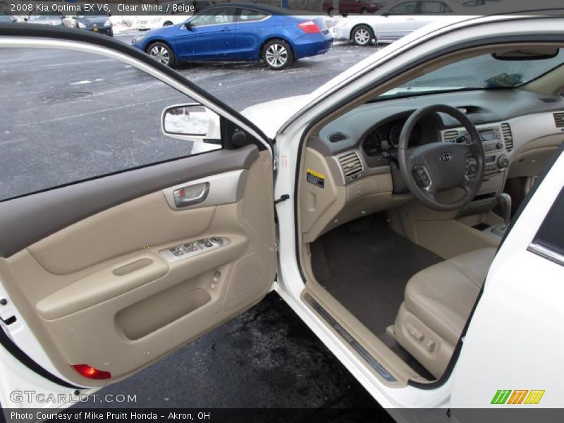 Clear White / Beige 2008 Kia Optima EX V6