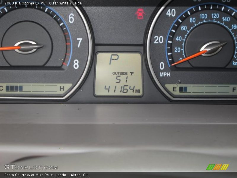 Clear White / Beige 2008 Kia Optima EX V6