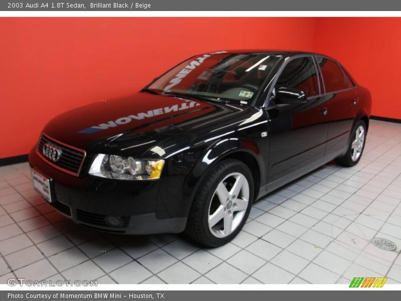 Brilliant Black / Beige 2003 Audi A4 1.8T Sedan