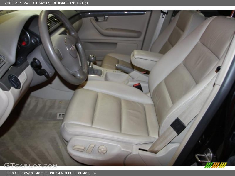 Brilliant Black / Beige 2003 Audi A4 1.8T Sedan