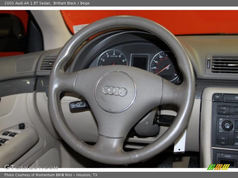Brilliant Black / Beige 2003 Audi A4 1.8T Sedan