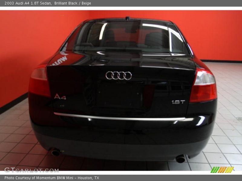 Brilliant Black / Beige 2003 Audi A4 1.8T Sedan