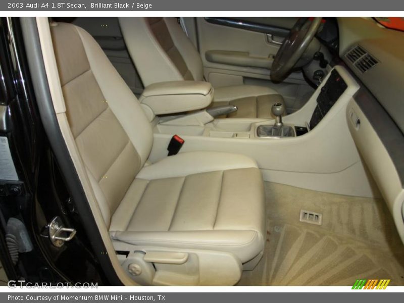 Brilliant Black / Beige 2003 Audi A4 1.8T Sedan