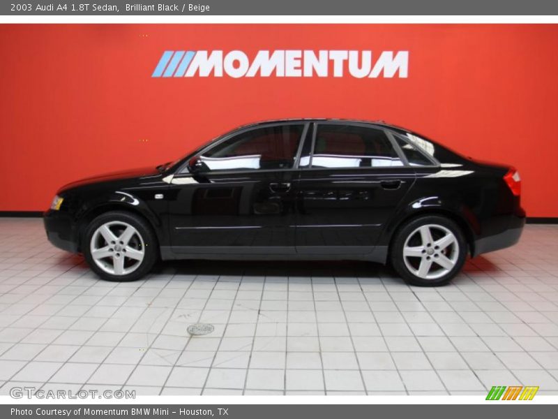 Brilliant Black / Beige 2003 Audi A4 1.8T Sedan