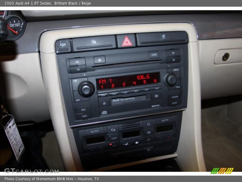 Brilliant Black / Beige 2003 Audi A4 1.8T Sedan