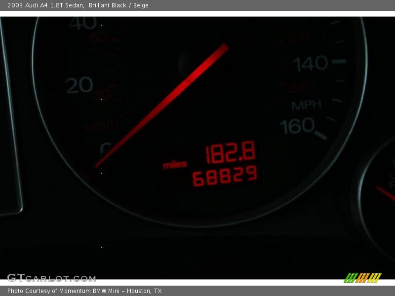 Brilliant Black / Beige 2003 Audi A4 1.8T Sedan