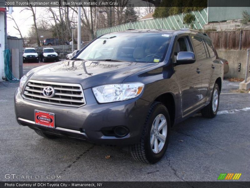 Blue Streak Metallic / Ash Gray 2008 Toyota Highlander 4WD