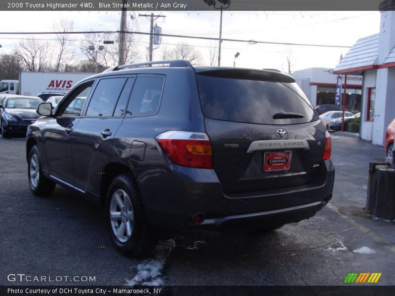 Blue Streak Metallic / Ash Gray 2008 Toyota Highlander 4WD