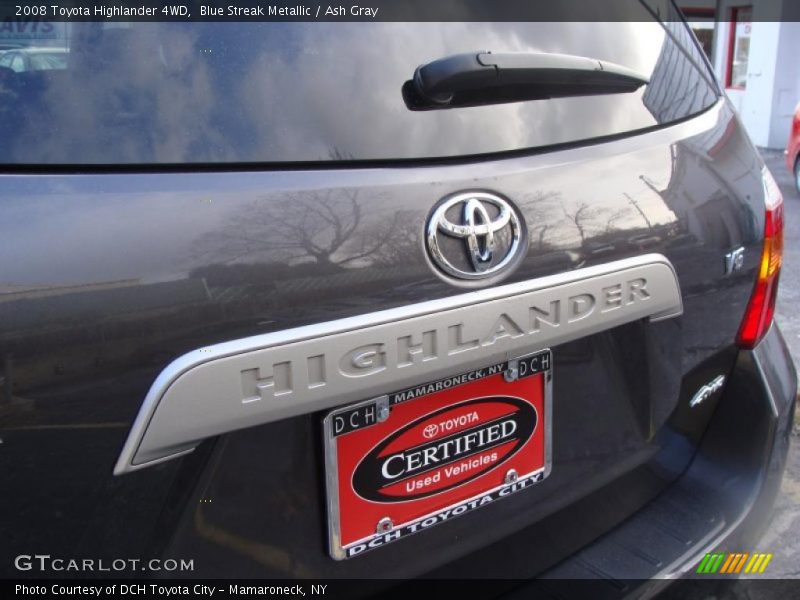 Blue Streak Metallic / Ash Gray 2008 Toyota Highlander 4WD