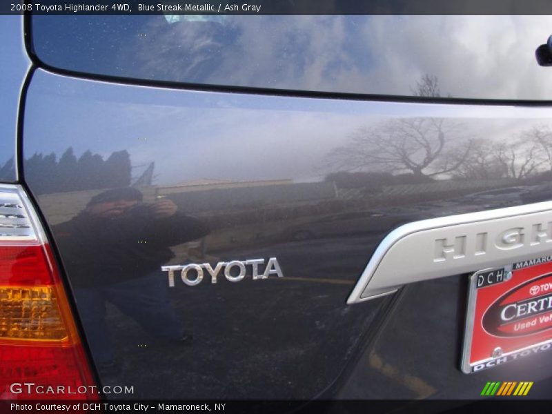 Blue Streak Metallic / Ash Gray 2008 Toyota Highlander 4WD