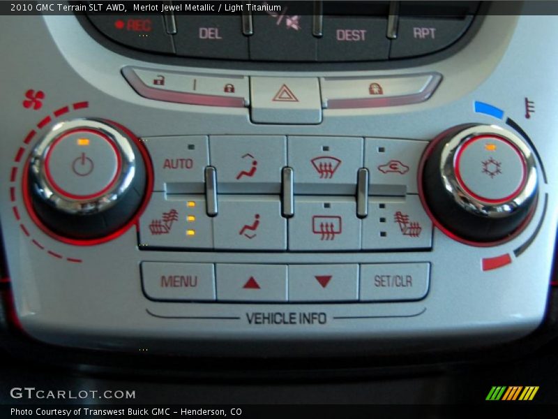 Controls of 2010 Terrain SLT AWD
